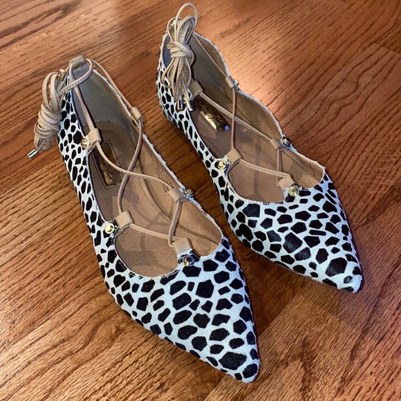 GENTLY USED HALOGEN OWEN GENUINE CALF HAIR FLATS - Picture 5 of 14